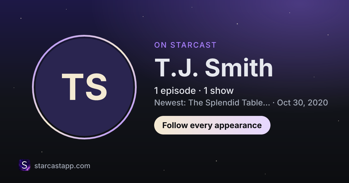 The preview card for T.J. Smith
