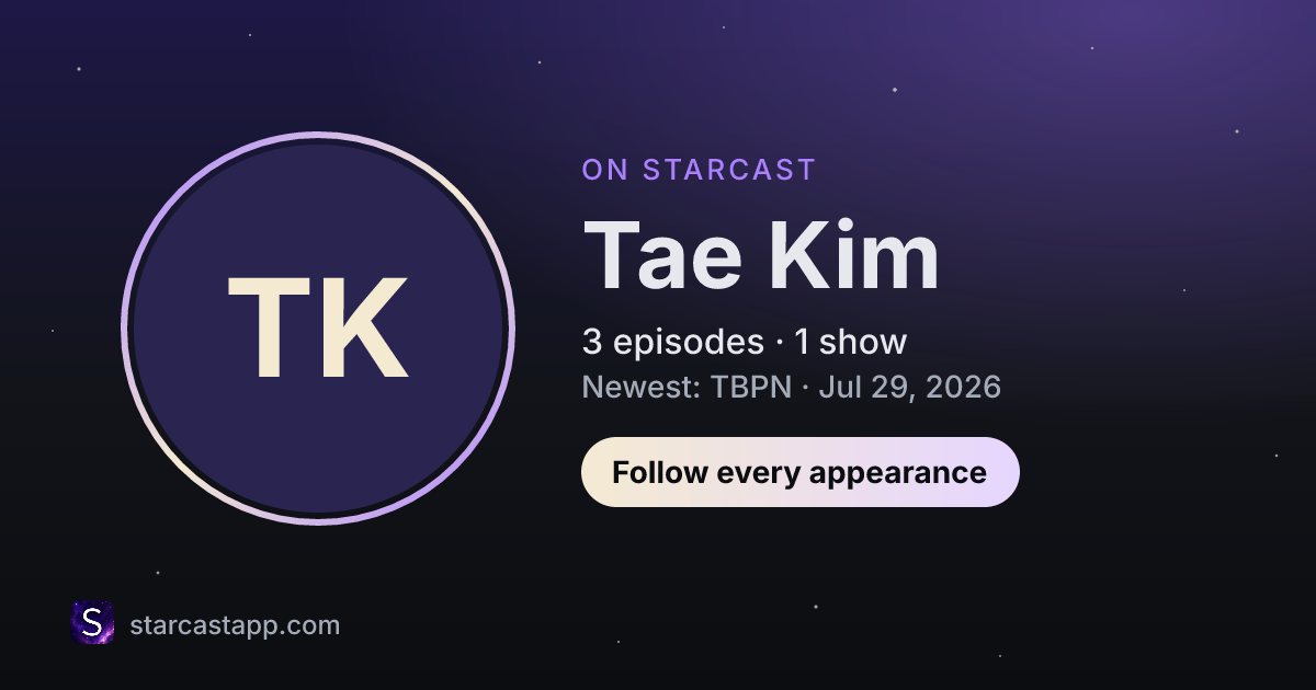 The preview card for Tae Kim