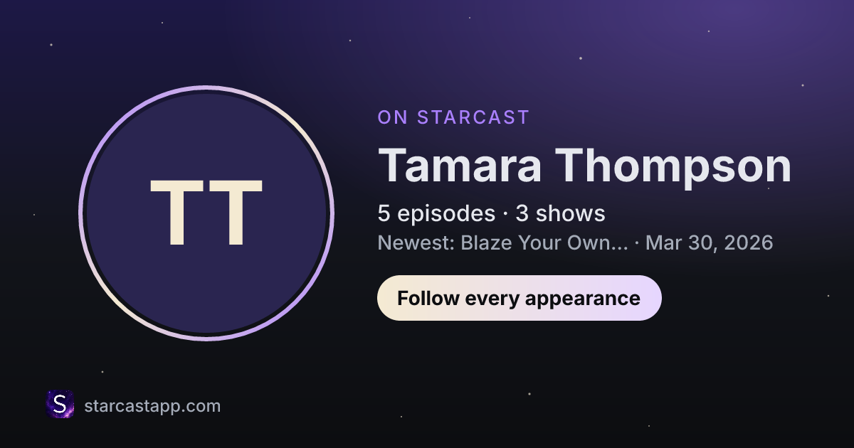 The preview card for Tamara Thompson