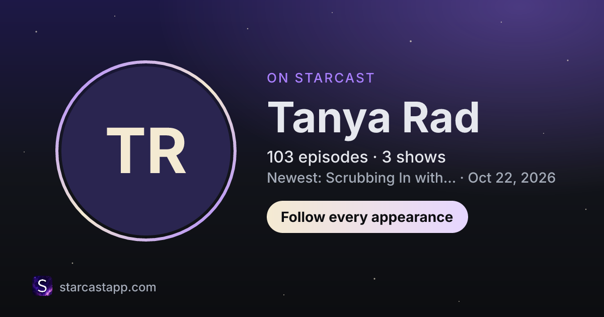 The preview card for Tanya Rad