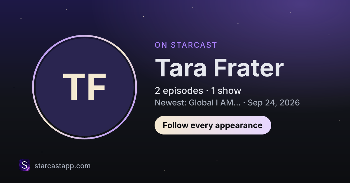 The preview card for Tara Frater