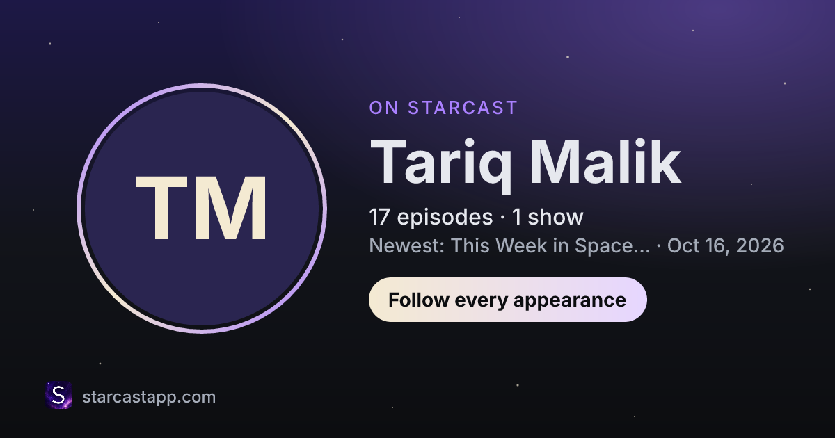The preview card for Tariq Malik