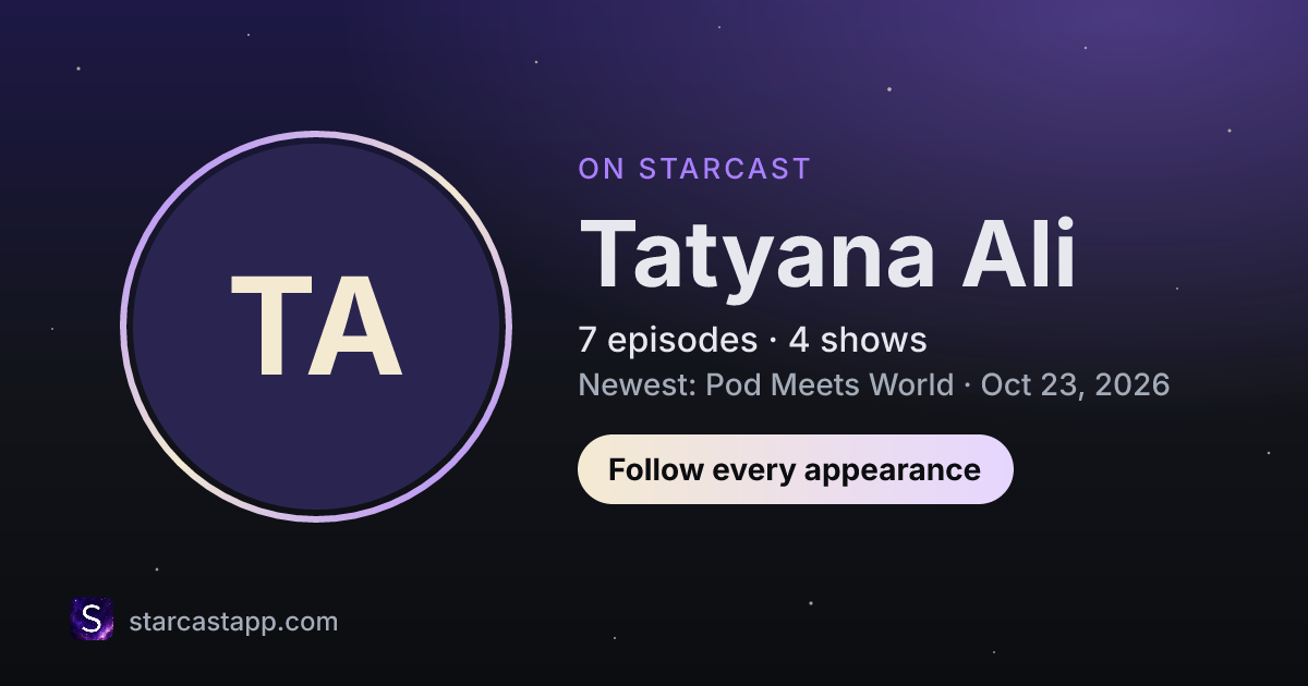 The preview card for Tatyana Ali