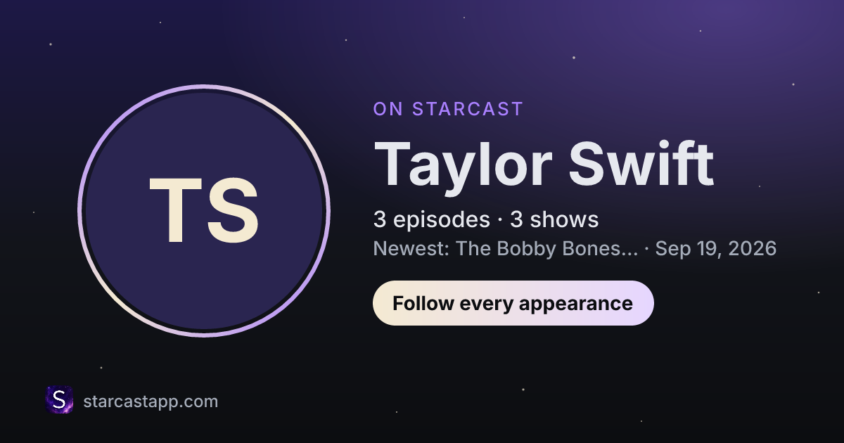 The preview card for Taylor Swift