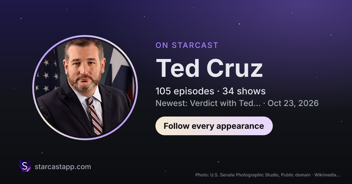 The preview card for Ted Cruz