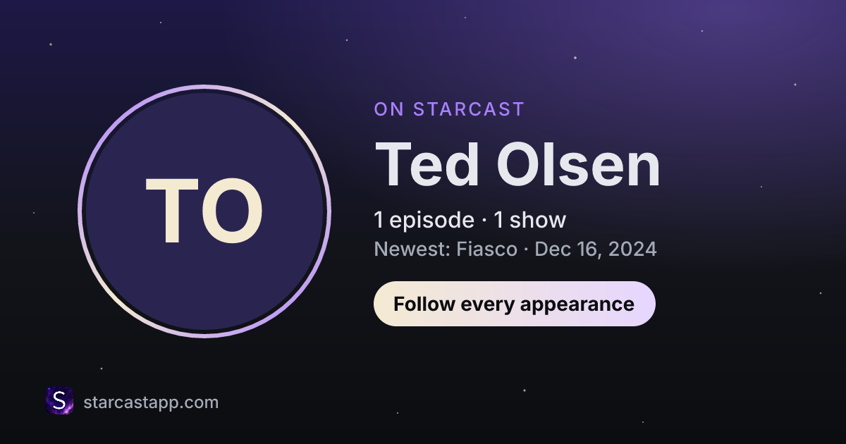 The preview card for Ted Olsen