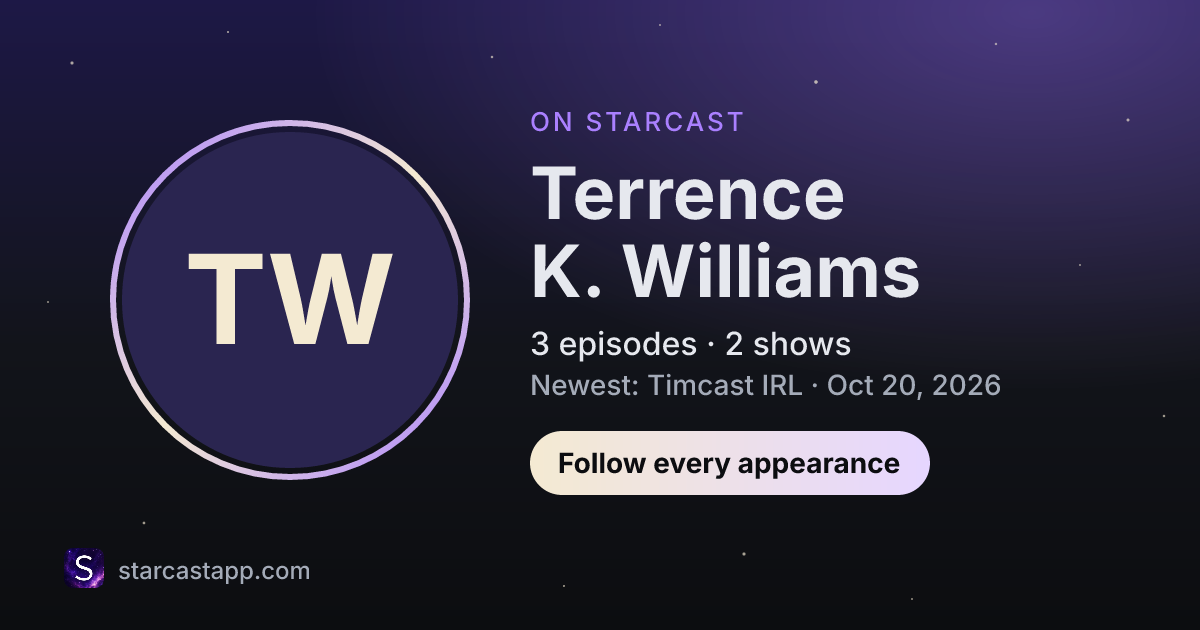 The preview card for Terrence K. Williams