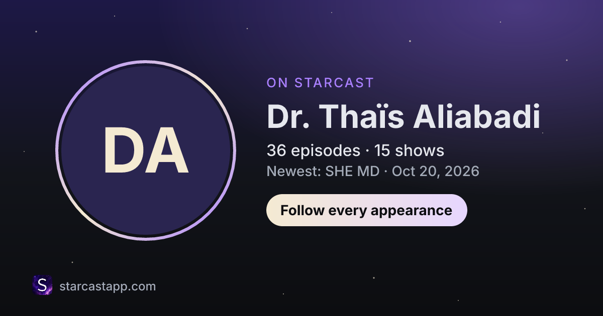 The preview card for Dr. Thaïs Aliabadi