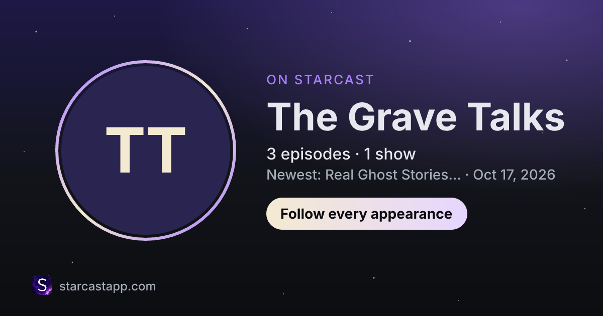 The preview card for The Grave Talks