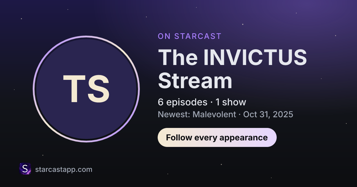 The preview card for The INVICTUS Stream