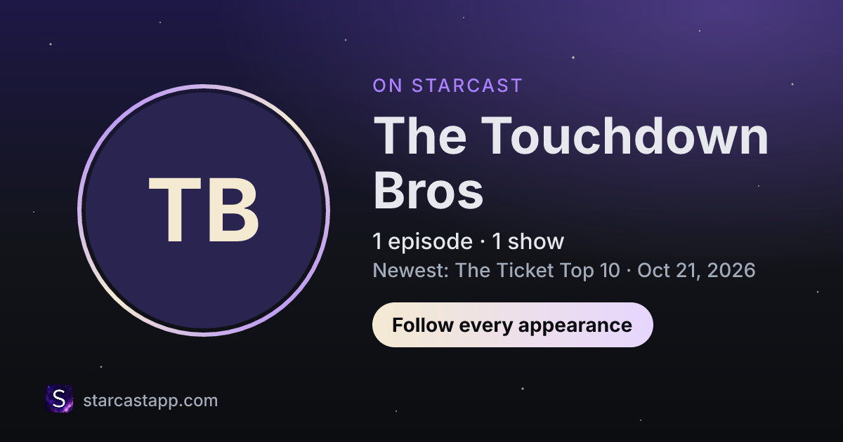 The preview card for The Touchdown Bros