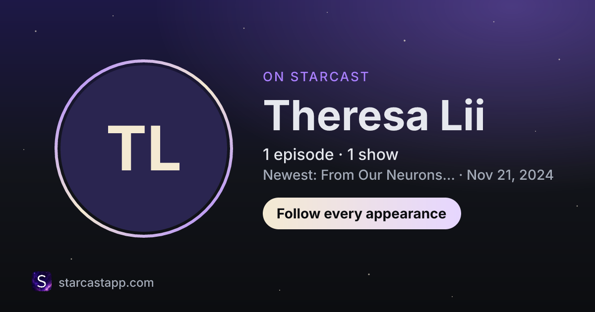 The preview card for Theresa Lii