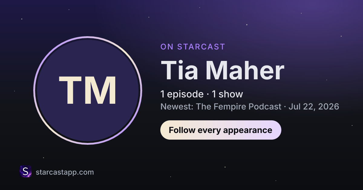 The preview card for Tia Maher