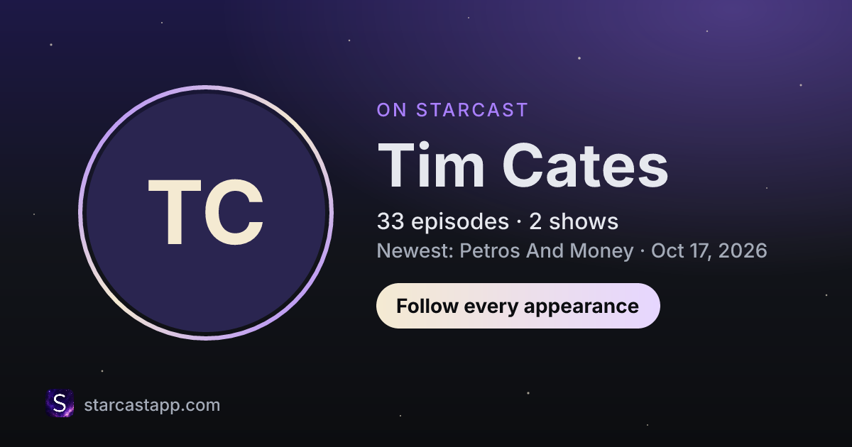 The preview card for Tim Cates