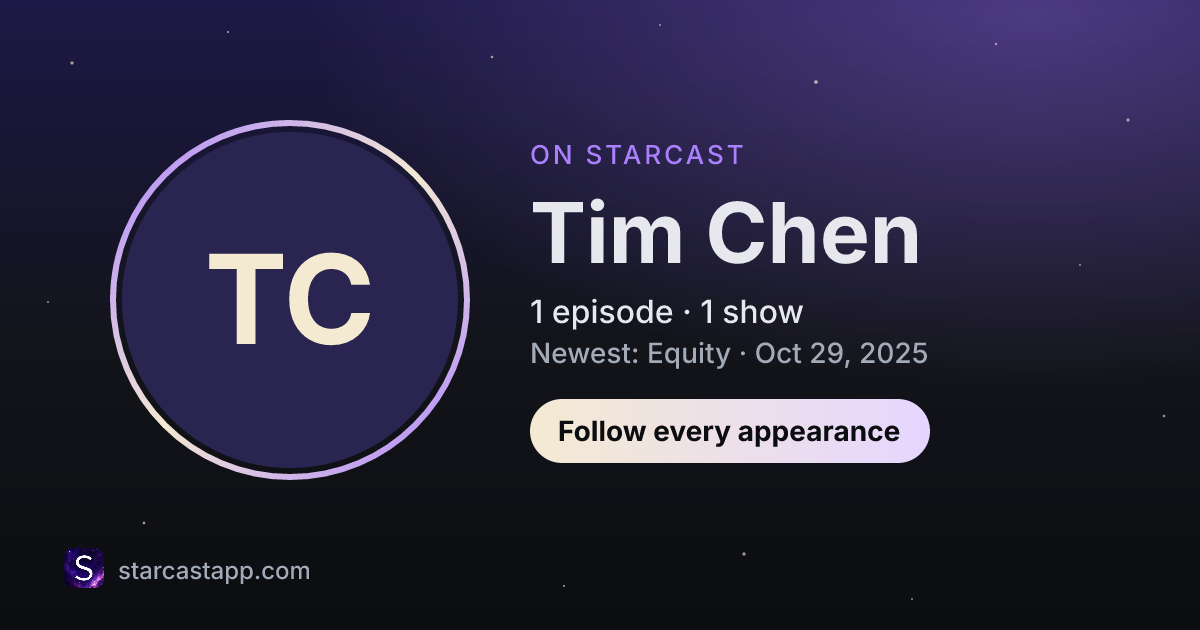 The preview card for Tim Chen