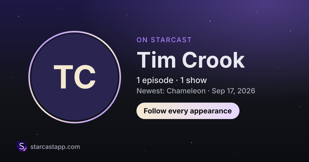 The preview card for Tim Crook