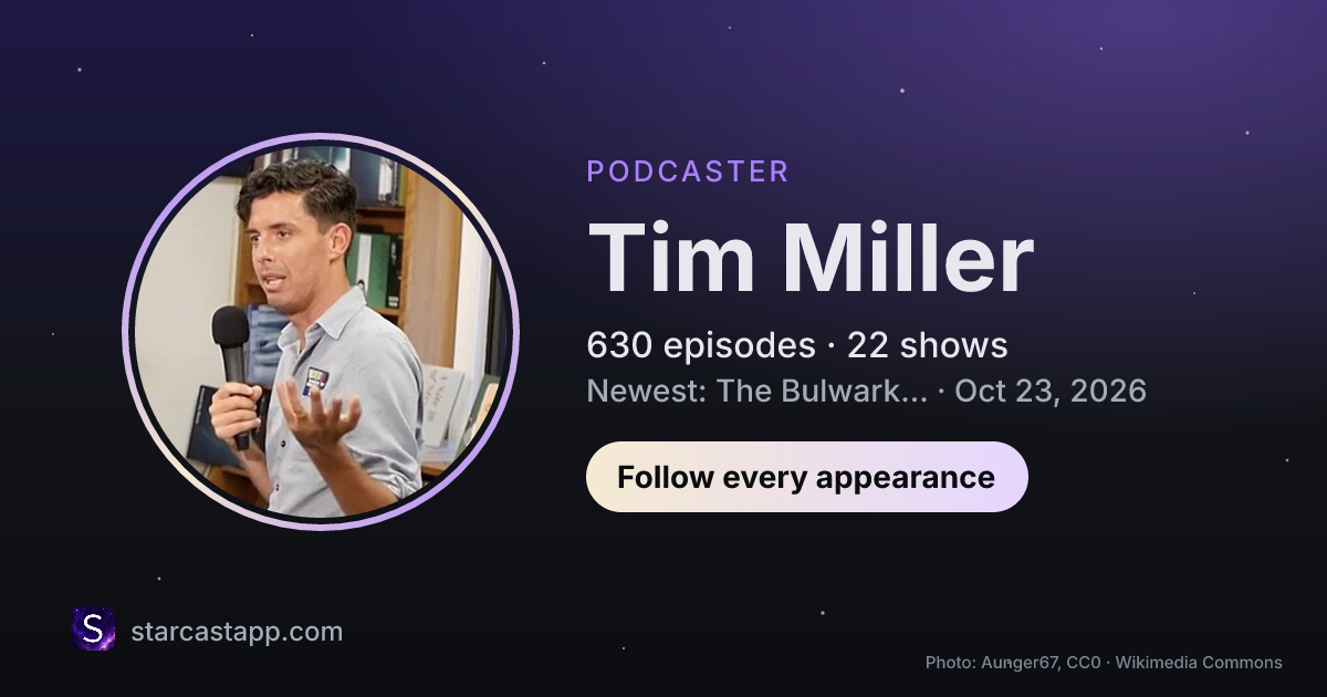 The preview card for Tim Miller