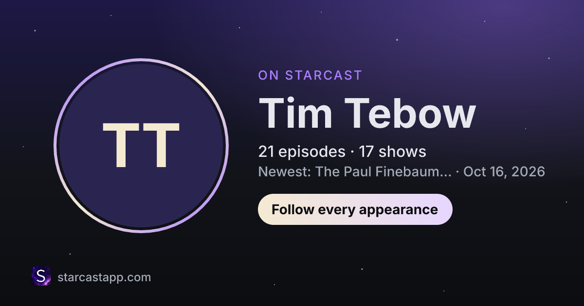 The preview card for Tim Tebow