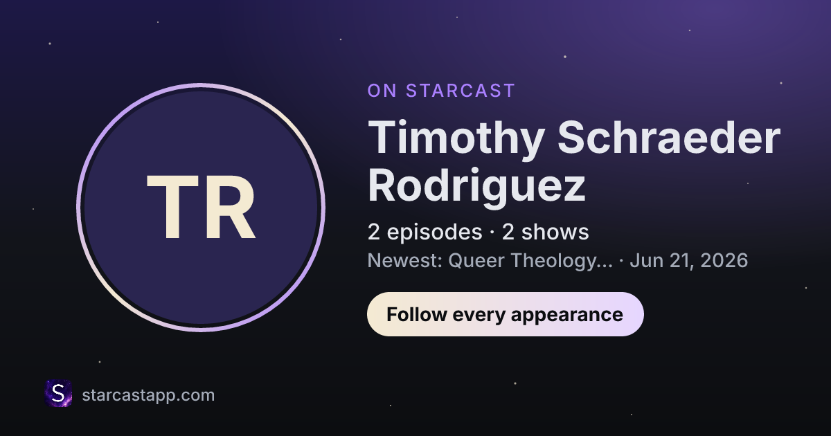 The preview card for Timothy Schraeder Rodriguez