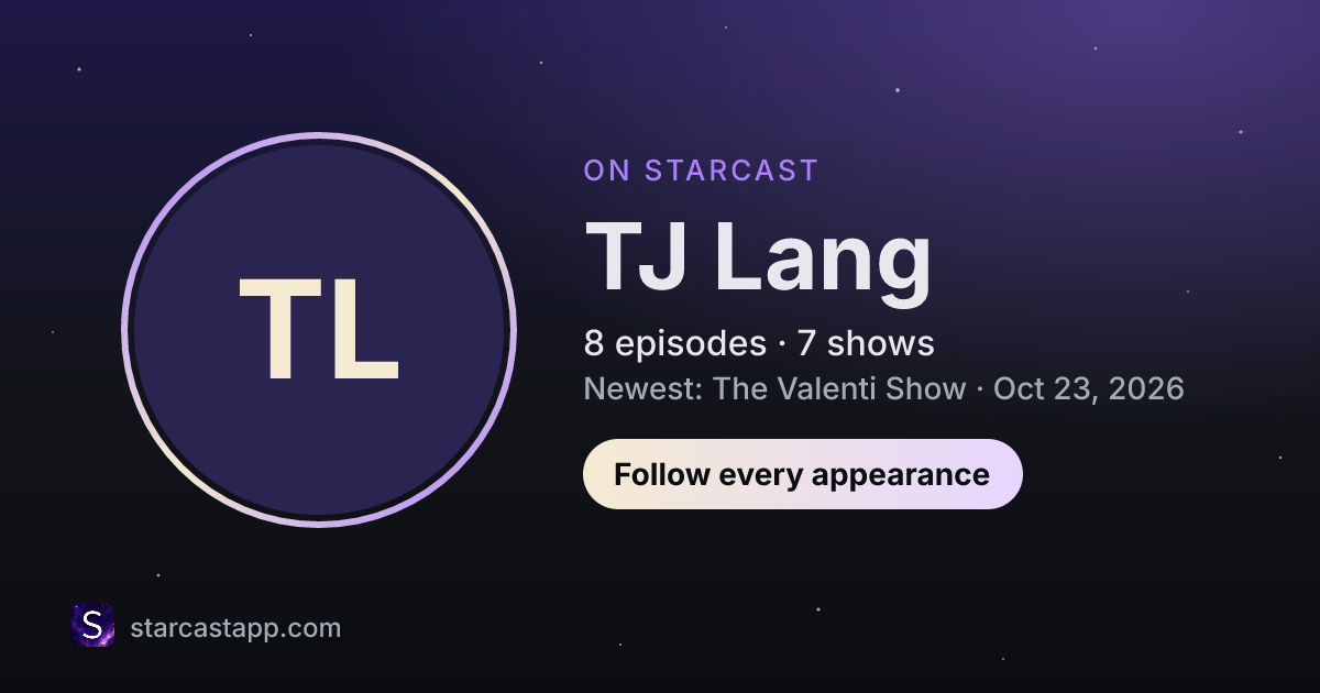 The preview card for TJ Lang