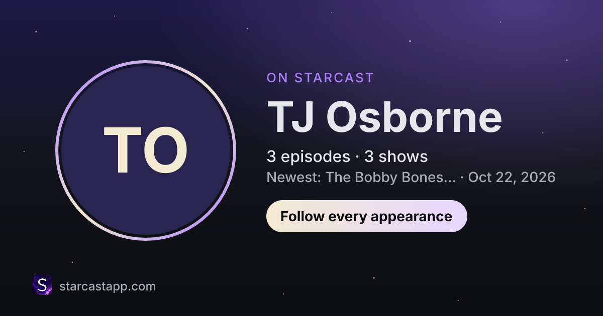 The preview card for TJ Osborne