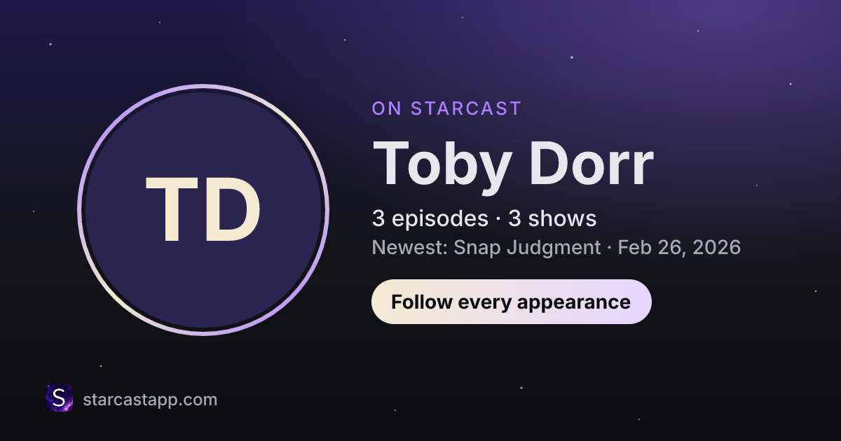 The preview card for Toby Dorr