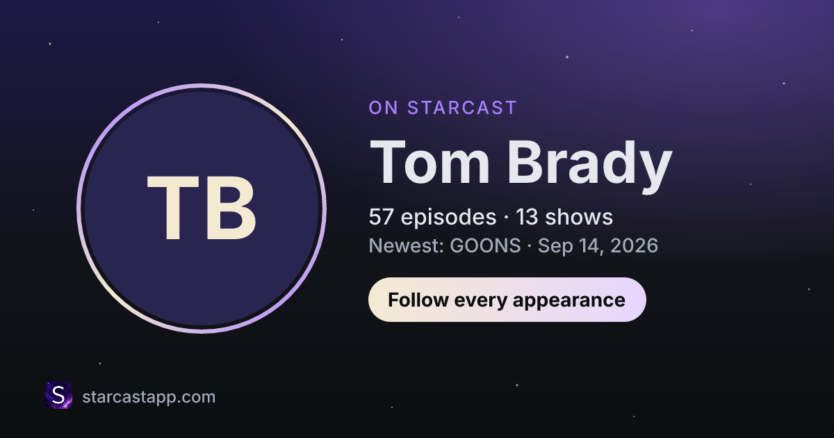 The preview card for Tom Brady