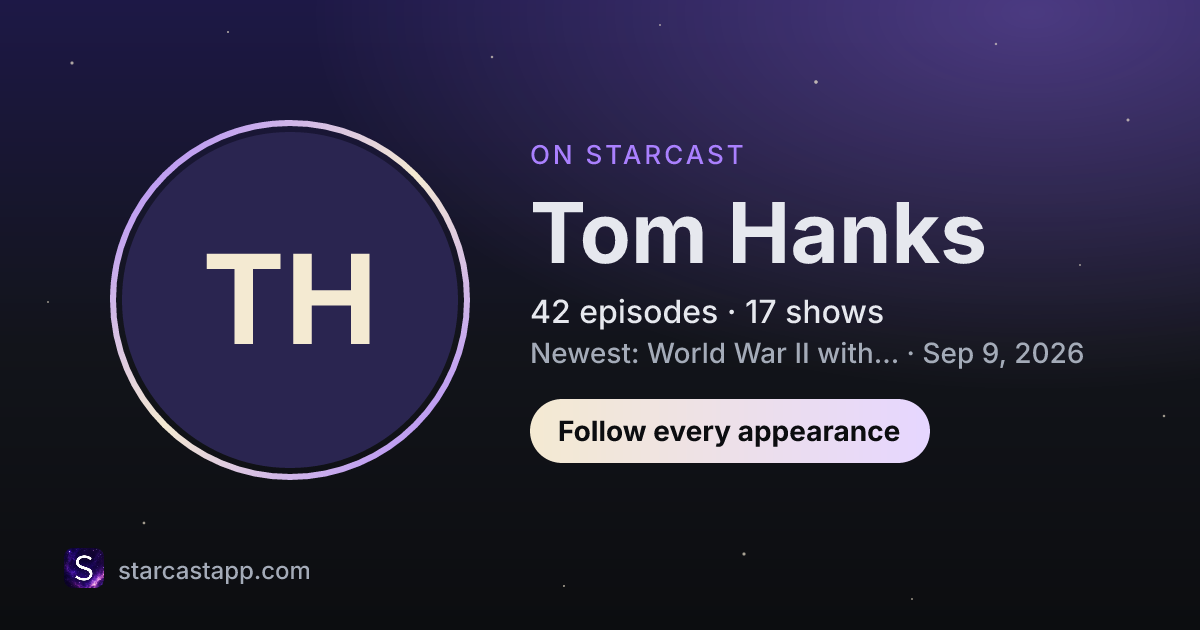 The preview card for Tom Hanks