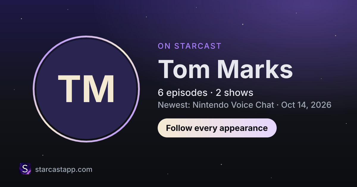 The preview card for Tom Marks