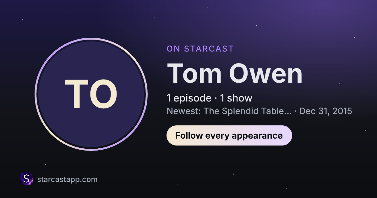 The preview card for Tom Owen
