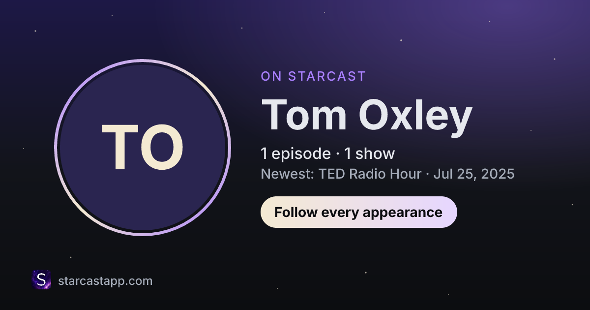 The preview card for Tom Oxley