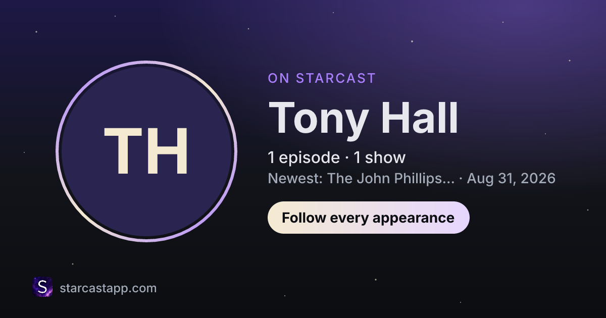 The preview card for Tony Hall