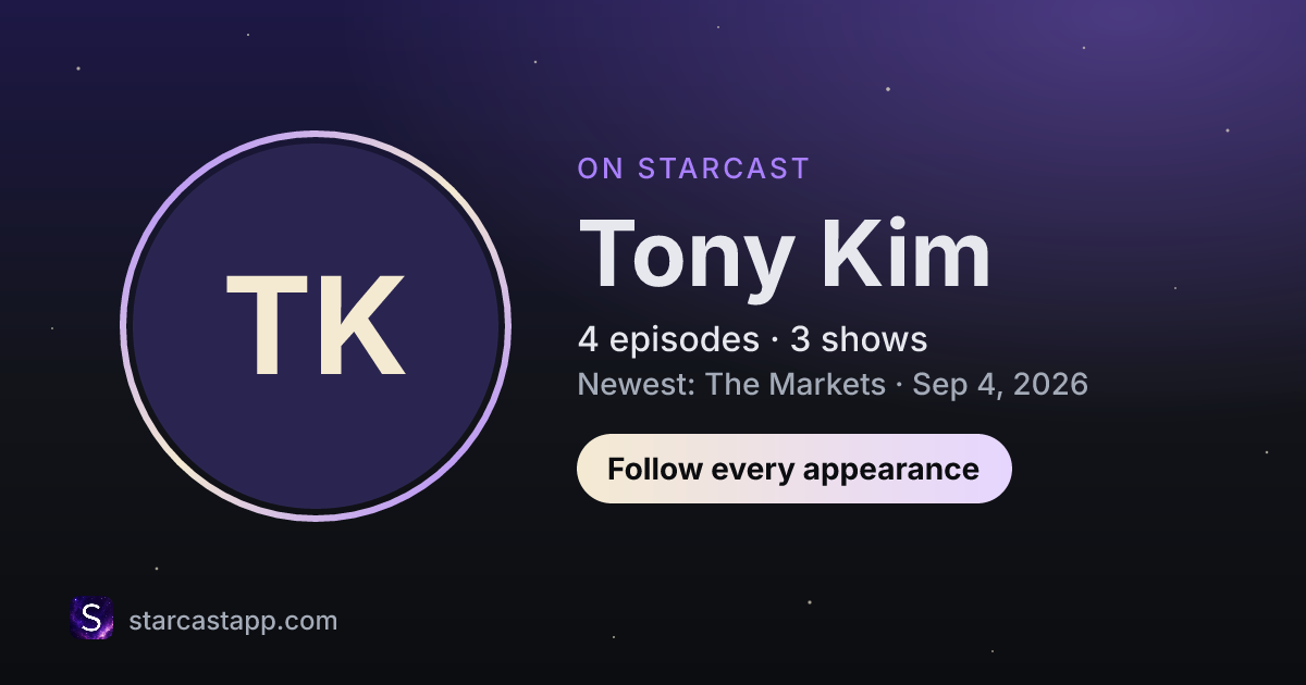 The preview card for Tony Kim