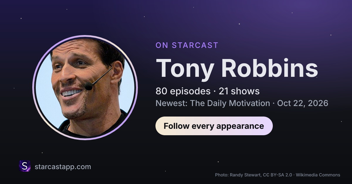 The preview card for Tony Robbins