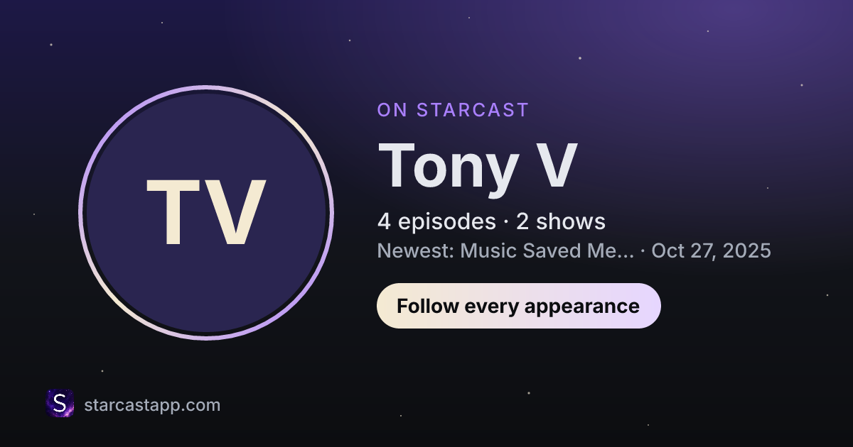 The preview card for Tony V