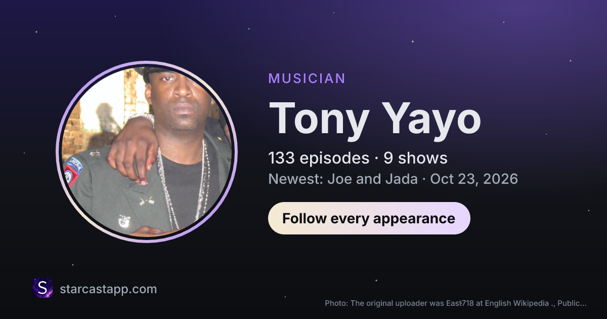 The preview card for Tony Yayo