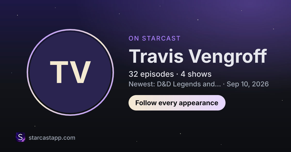 The preview card for Travis Vengroff
