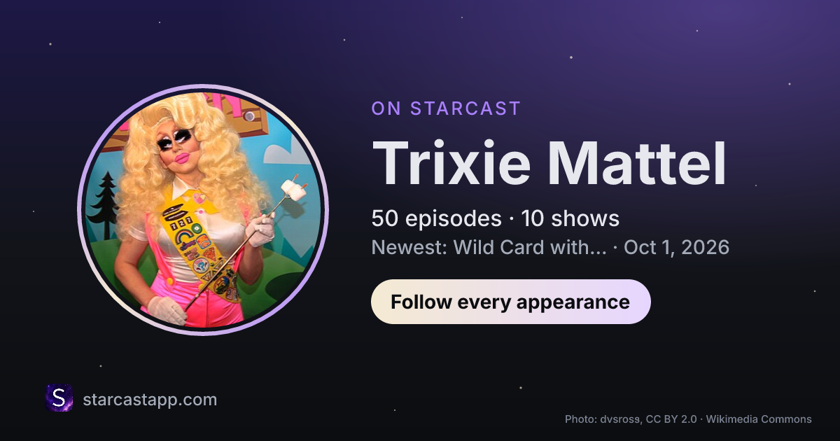 The preview card for Trixie Mattel