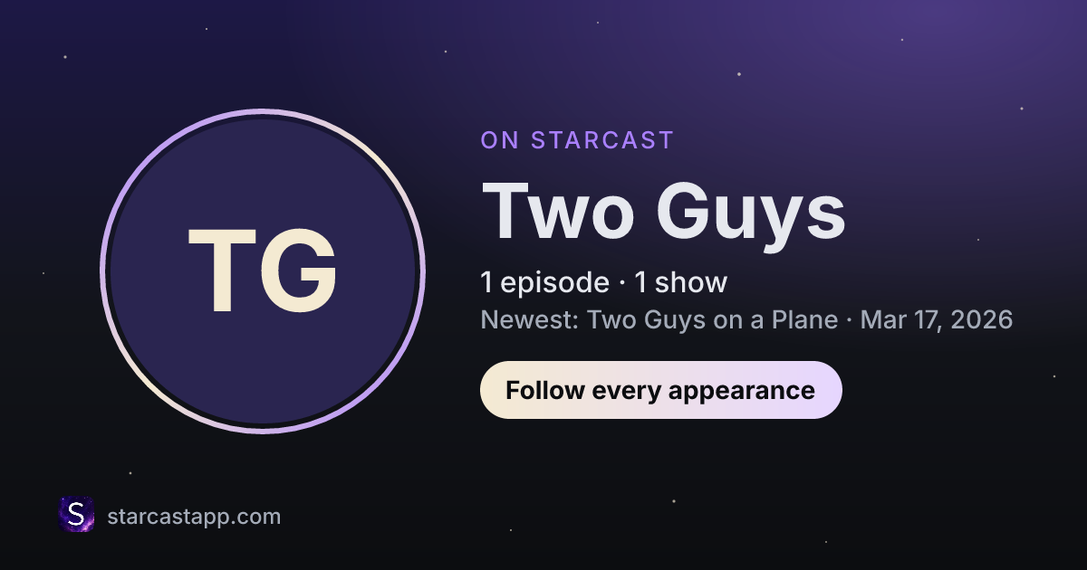 The preview card for Two Guys
