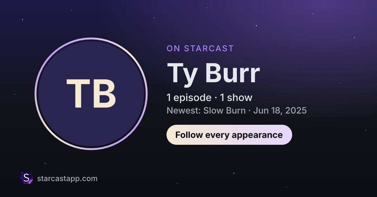 The preview card for Ty Burr