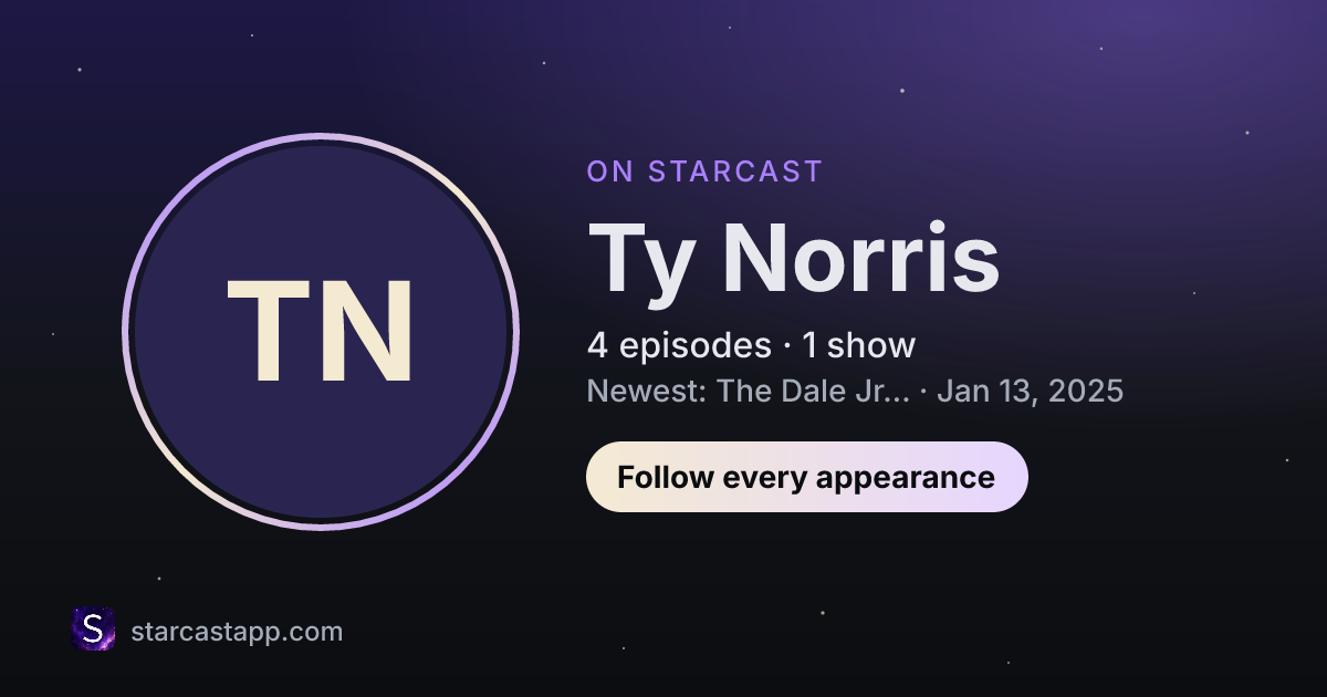 The preview card for Ty Norris