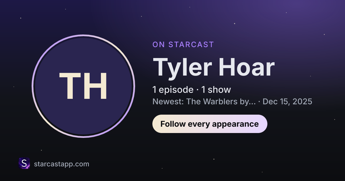 The preview card for Tyler Hoar