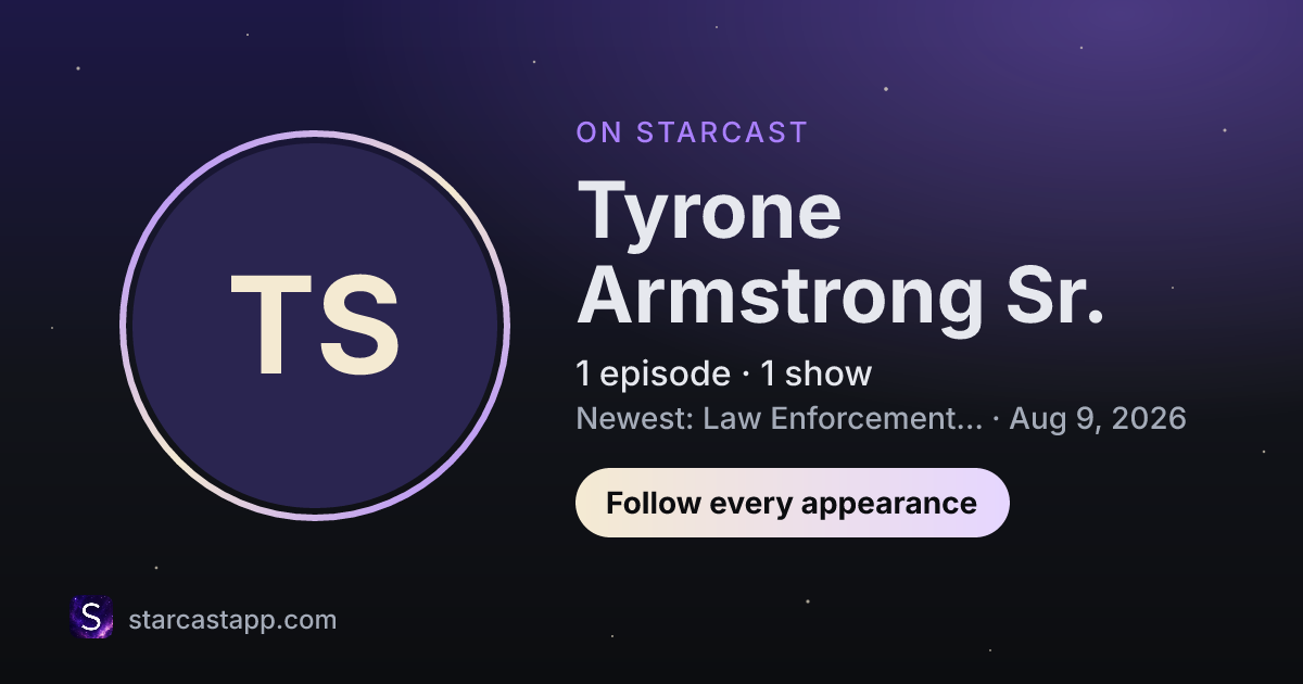The preview card for Tyrone Armstrong Sr.