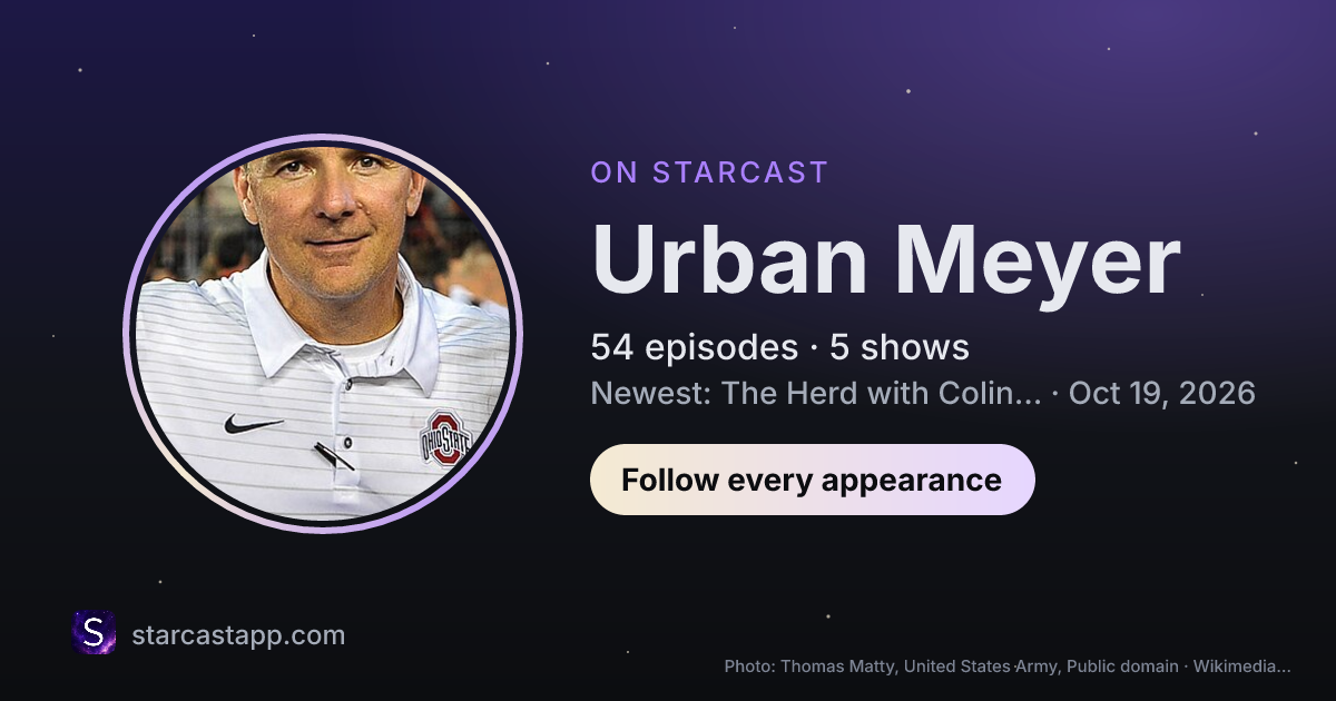 The preview card for Urban Meyer