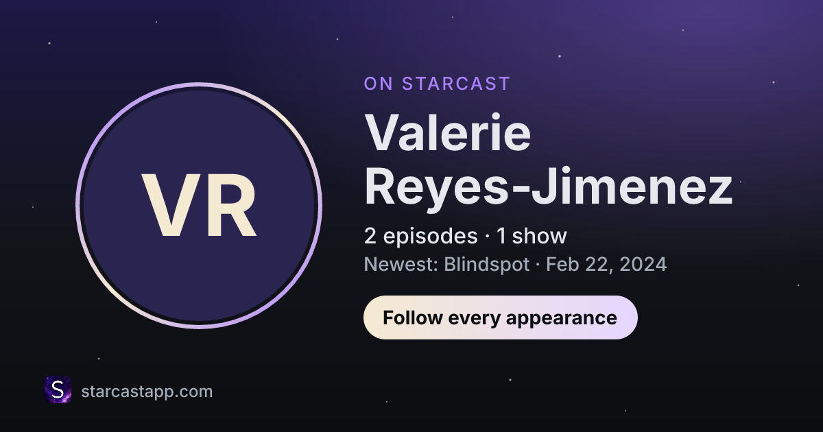 The preview card for Valerie Reyes-Jimenez