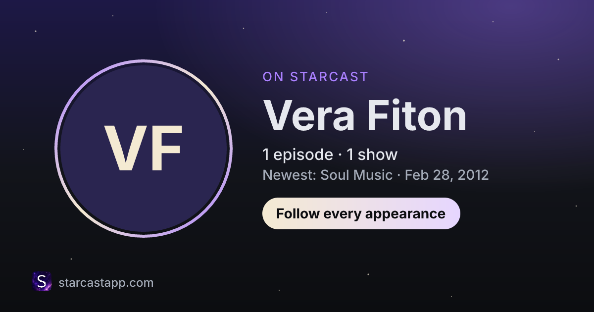 The preview card for Vera Fiton