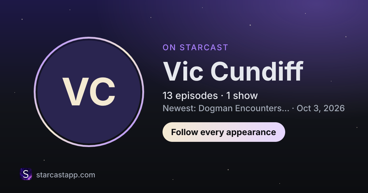 The preview card for Vic Cundiff