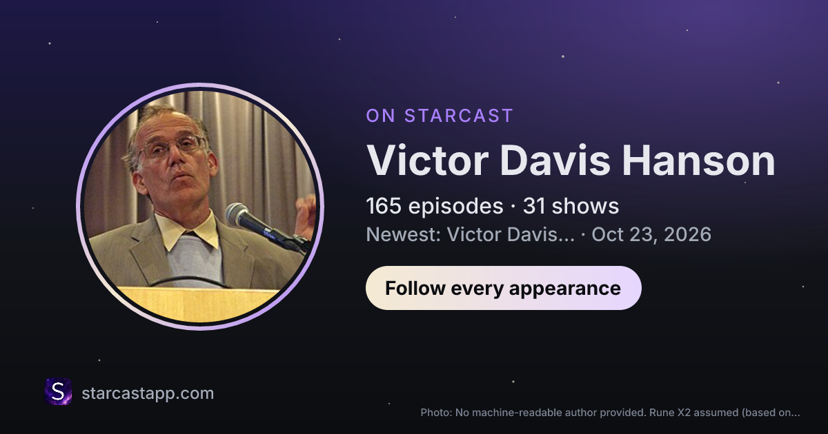 The preview card for Victor Davis Hanson