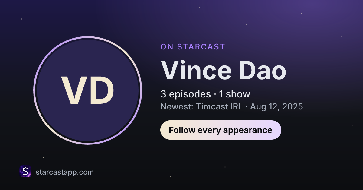 The preview card for Vince Dao