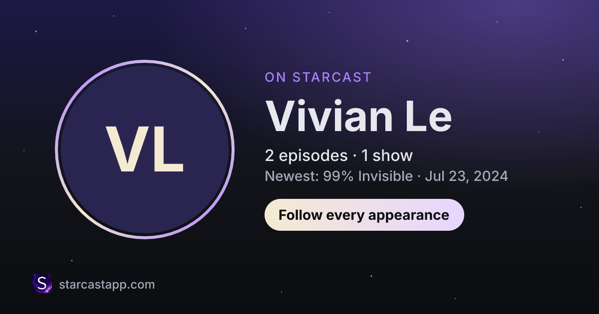 The preview card for Vivian Le